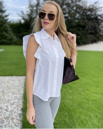 Košile dámská Pinko bílá s volány